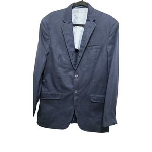 Tommy Hilfiger Men's Navy Blue Two-Button Blazer Jacket Size 40R